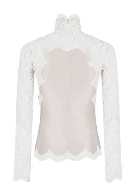 Ivory long-sleeved lace top Rabanne - women RABANNE | 25PJTO025PA0170P105