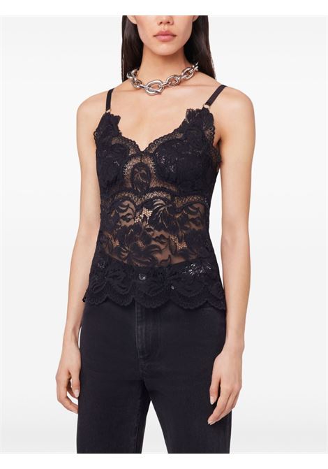 Black lace tank top Rabanne - women RABANNE | 25PJTO043PA0170P001