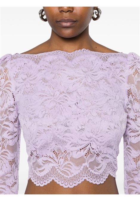 Lilac lace crop top Rabanne - women RABANNE | 25PJTO845PA0170P519