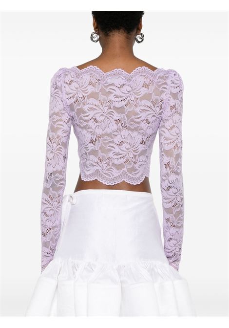 Lilac lace crop top Rabanne - women RABANNE | 25PJTO845PA0170P519