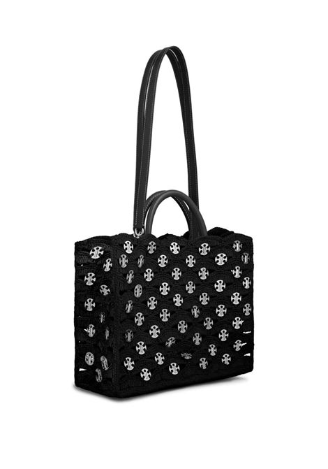 Black woven tote bag Rabanne - women RABANNE | 25PSS0501NAT041M004