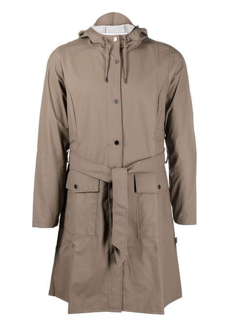 Impermeabile con cappuccio in beige - RAINS uomo