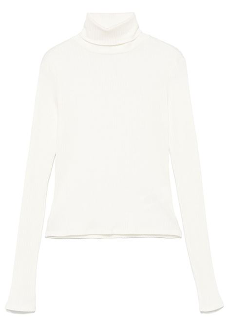 White ribbed roll-neck top Re/Done - women RE/DONE | T-shirt | 79102WTRTLNKVNTGWHT