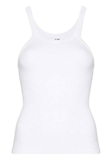 White canotta a coste in bianco Re/done - donna RE/DONE | Top | R242WTK1OPTCWHT