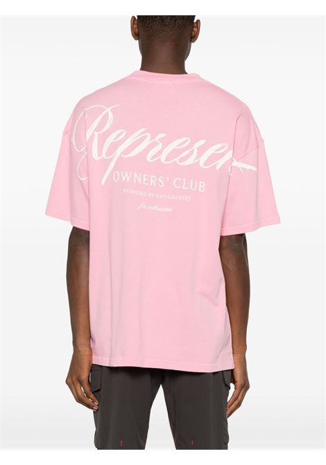 Pink Owners Club Script T-shirt Represent - men REPRESENT | OCM41201518