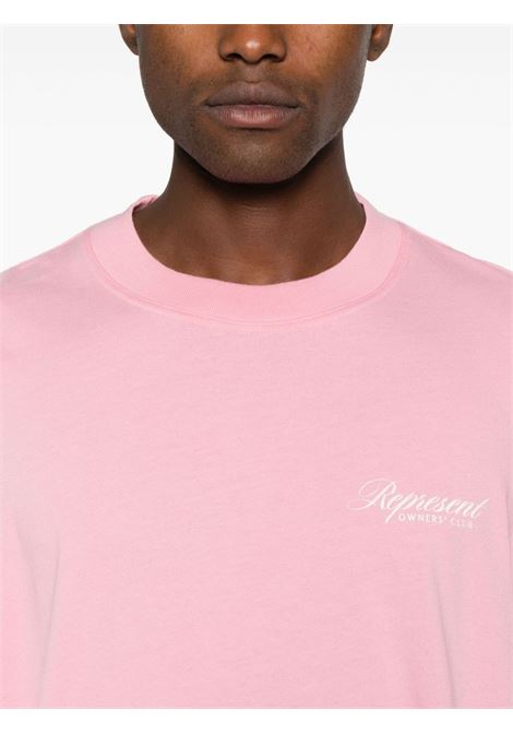 Pink Owners Club Script T-shirt Represent - men REPRESENT | OCM41201518