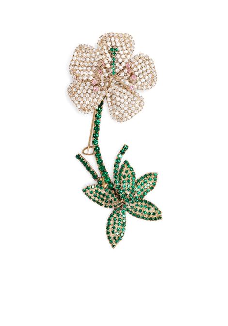 Gold Botanica brooch Rosantica x vivetta - women ROSANTICA X VIVETTA | Brooches | 17790SPFIOLMLT