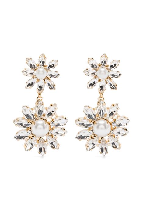 Gold floral drop earrings Rosantica - women