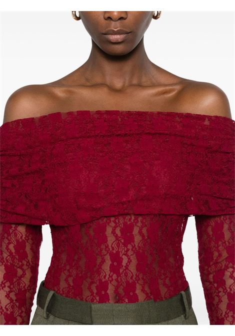 Top in pizzo a maniche lunghe in rosso Rotate - donna ROTATE | 11327321972197