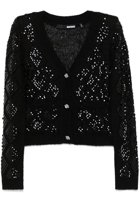 Cardigan con paillettes in nero Rotate - donna ROTATE | 113367100100