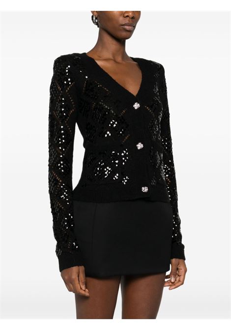 Cardigan con paillettes in nero Rotate - donna ROTATE | 113367100100