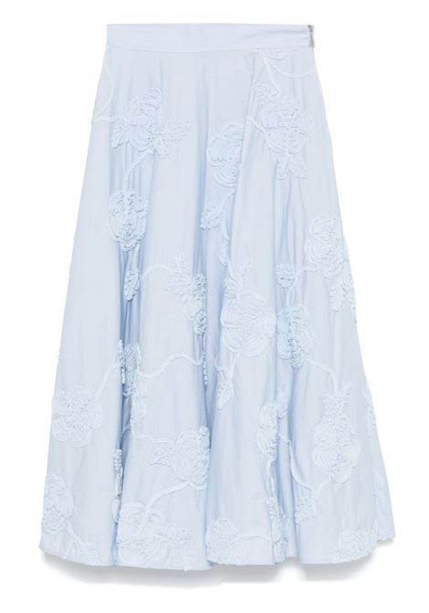 Light blue floral-appliqué maxi skirt Rotate - women