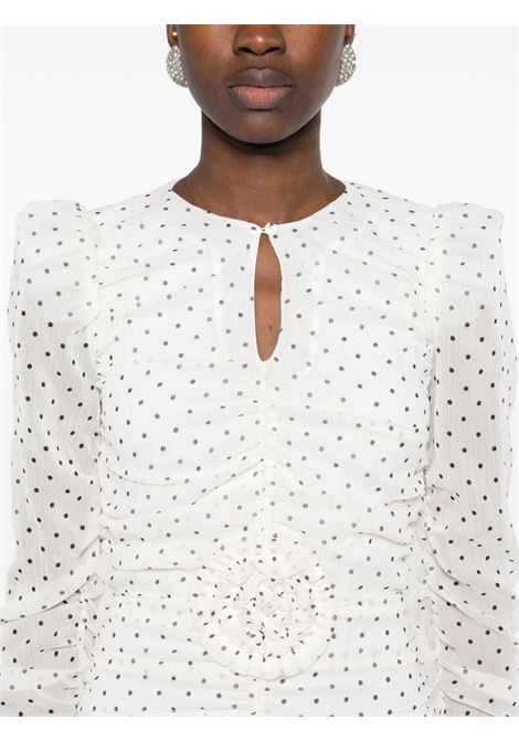 White polka-dot long-sleeves mini dress Rotate - women ROTATE | 113610857857