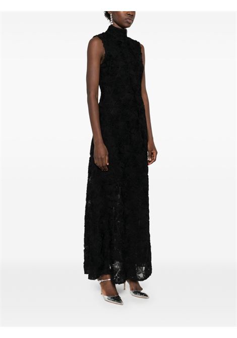 Black flower-mesh maxi dress Rotate - women ROTATE | 113617100100