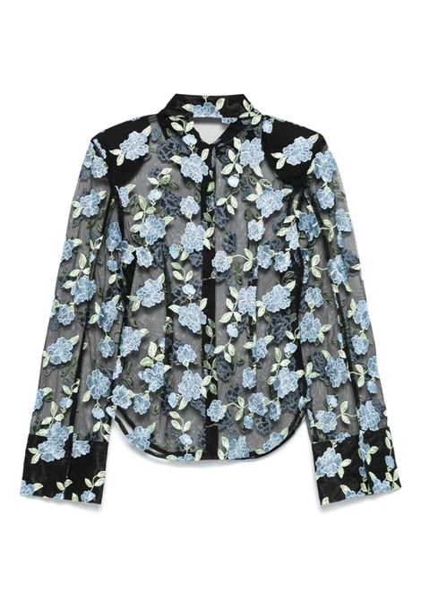 Black flower-embroidery blouse Rotate - women ROTATE | 1136350001000