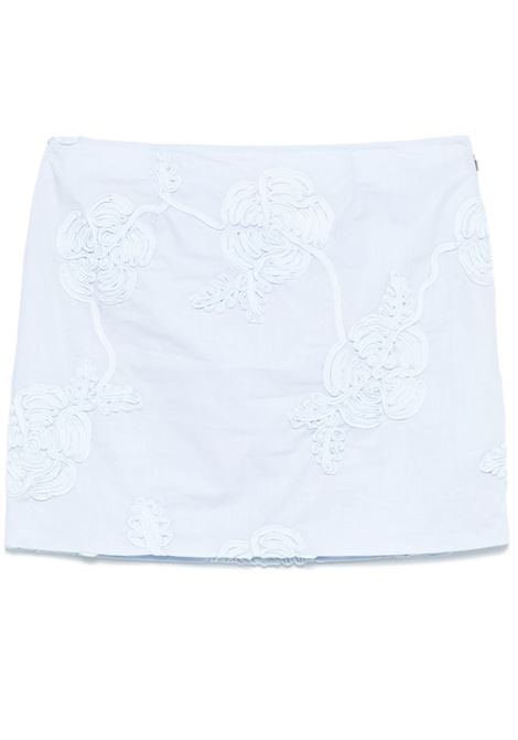 Light blue flower-embellished mini skirt Rotate - women ROTATE | 11385923222322