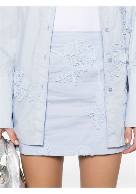 Light blue flower-embellished mini skirt Rotate - women ROTATE | 11385923222322