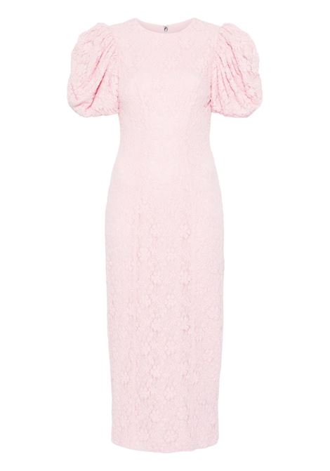 Light pink lace fitted midi dress Rotate - women ROTATE | 11414610111011