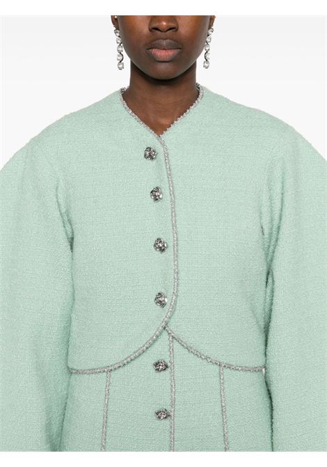 Mint green bead-embellished boucle jacket  Rotate - women ROTATE | 11432723682368