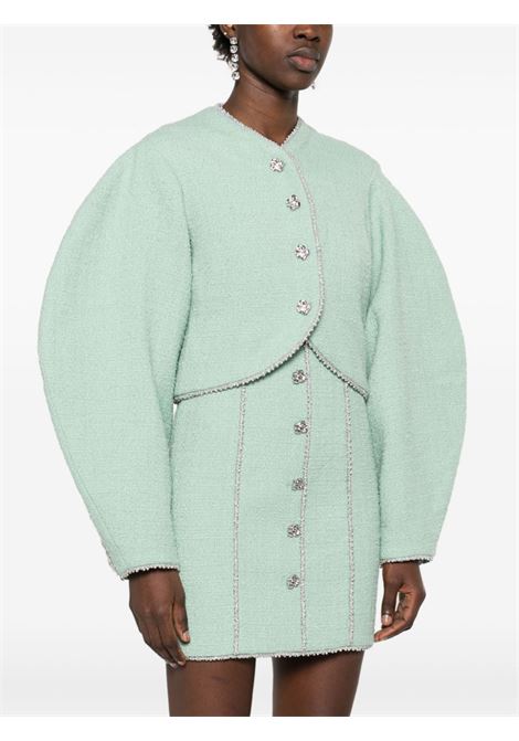 Mint green bead-embellished boucle jacket  Rotate - women ROTATE | 11432723682368