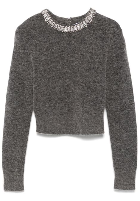 Maglione con cristalli in grigio Self-portrait - donna SELF-PORTRAIT | RS25118TGR