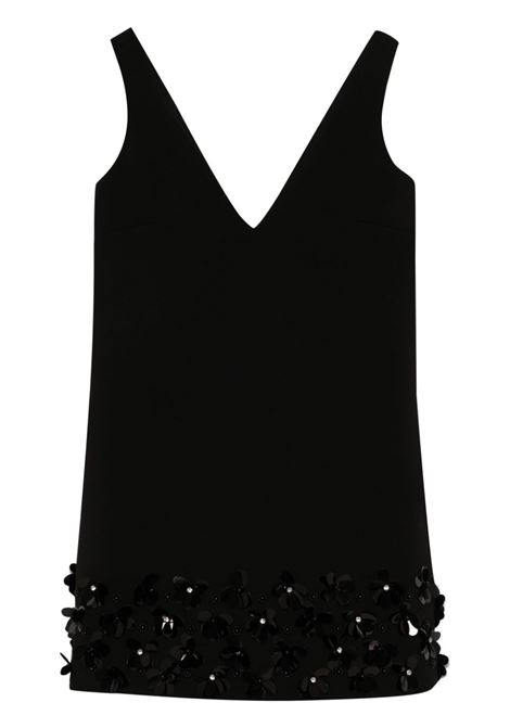 Abito mini con paillettes in nero Self-portrait - donna