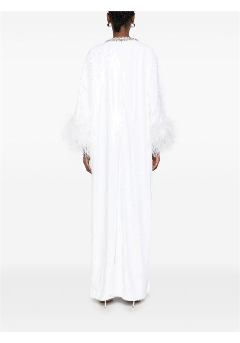 White sequin feather maxi dress Self Portrait - women SELF-PORTRAIT | RS25301XW