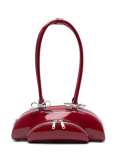 Burgundy bow-detail shoulder bag  Self-portrait - women SELF-PORTRAIT | RS25304BU