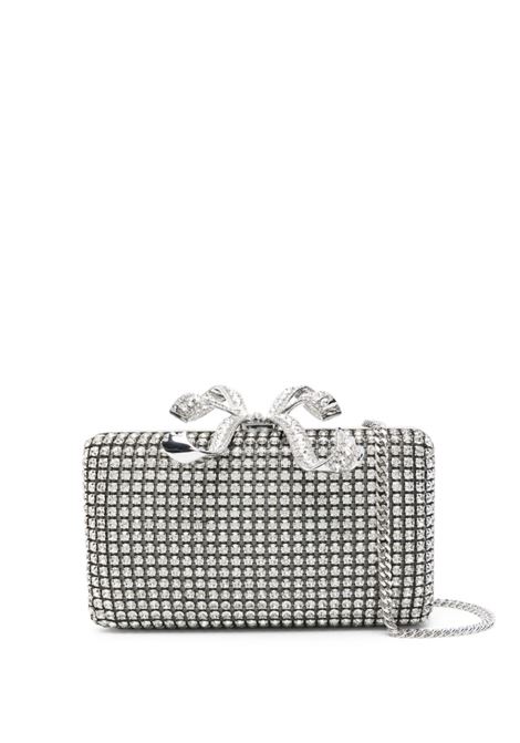 Borsa clutch con cristalli argento self-portrait - donna SELF-PORTRAIT | RS25306SL