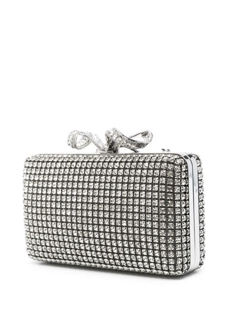 Borsa clutch con cristalli argento self-portrait - donna SELF-PORTRAIT | RS25306SL