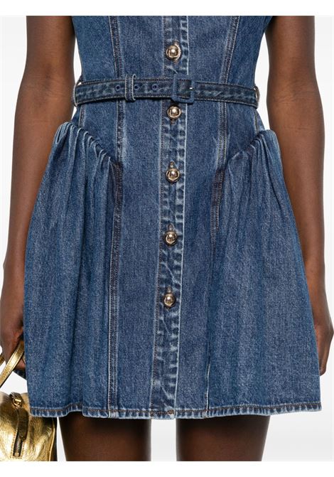 Blue flared denim mini dress Self-portrait - women SELF-PORTRAIT | RS25800SBL