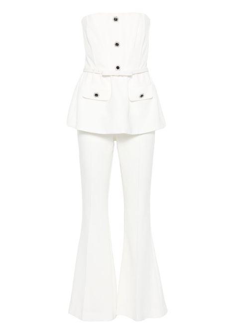 White crepe jumpsuit Self-portrait - women