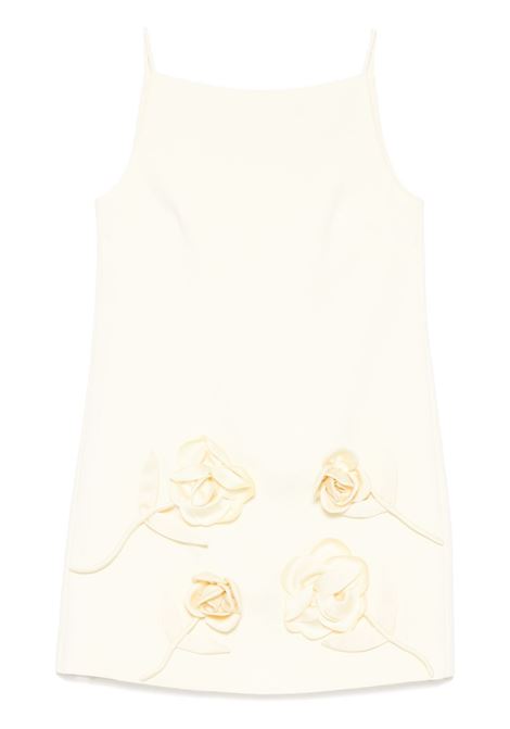 Light yellow flower-appliqué mini dress Self-Portait - women SELF-PORTRAIT | Dresses | SS25143SY