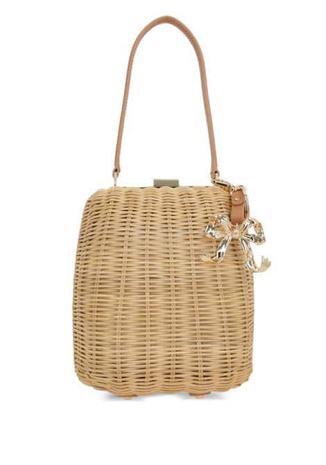 Light brown woven shoulder bag  Self-Portrait - women SELF-PORTRAIT | Shoulder bags | SS25325ABR