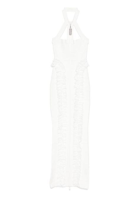 White ruched maxi dress Self-portrait - women SELF-PORTRAIT | SS25CK001XW