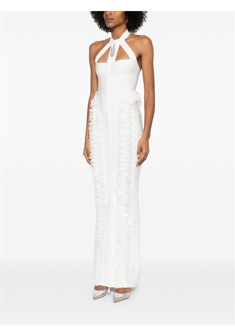 White ruched maxi dress Self-portrait - women SELF-PORTRAIT | SS25CK001XW