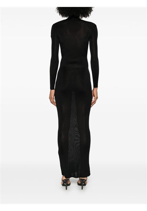 Black cut out-detail knitted maxi dress Self-portrait - women SELF-PORTRAIT | SS25CK005XB