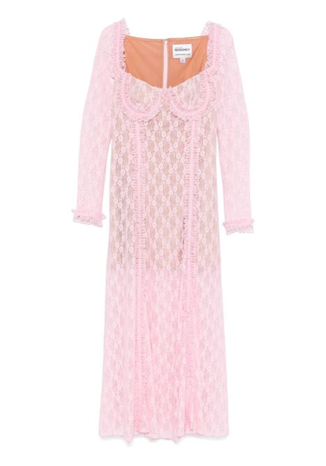 Light pink lace ruffle midi dress Self-portrait - women SELF-PORTRAIT | SS25CK010MP