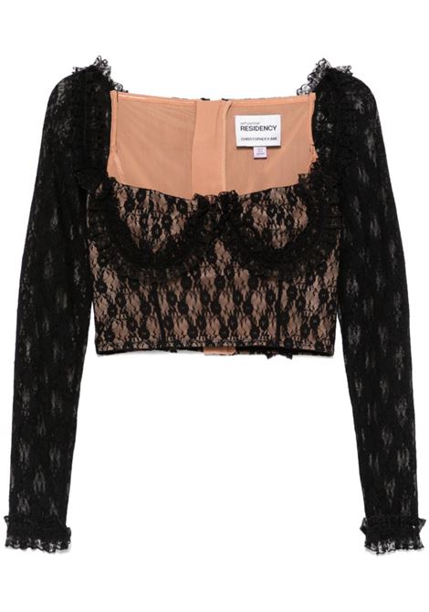 Black x Christopher Kane lace ruffle top Self-portrait - women