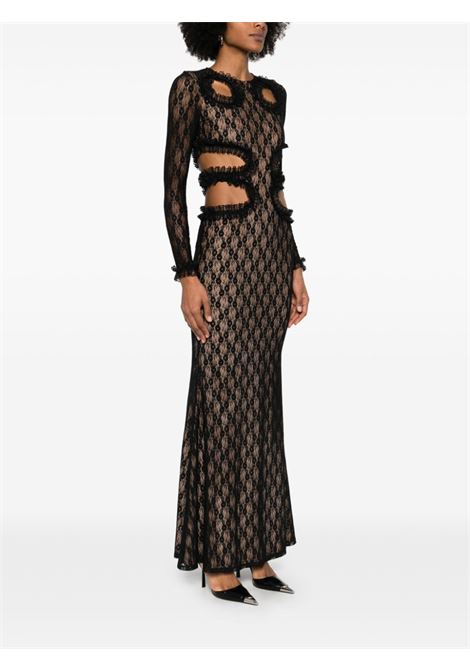 Black lace cut-out maxi dress Self-portrait - women SELF-PORTRAIT | SS25CK013XB