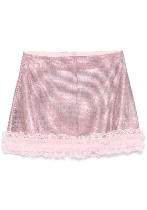 Pink crystal-embellished mini skirt Self-portrait - women SELF-PORTRAIT | SS25CK016SKAP