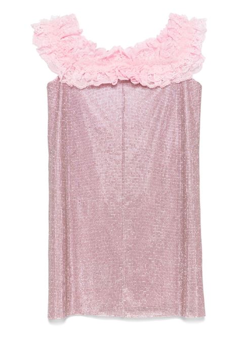 Pink crystal-embellished mini dress Self-portrait - women SELF-PORTRAIT | SS25CK017SCP