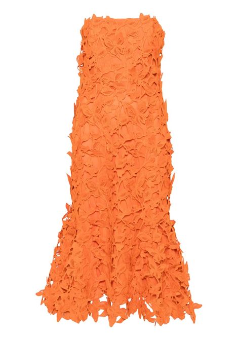 Tangerine orange Fleurella midi dress Simkhai - women