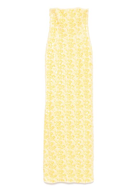 Yellow sequinned maxi dress Simkhai - women