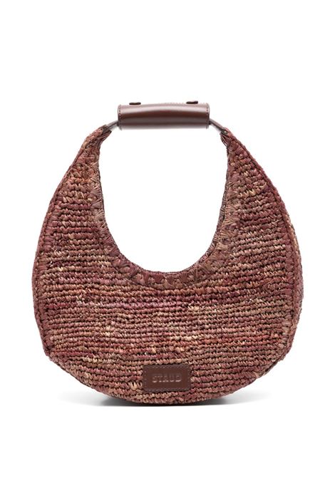 Brown moon rafia hand bag Staud - women