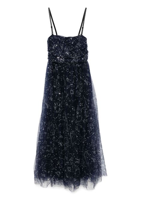 Abito midi Bettina con paillettes in blu Staud - donna STAUD | R25R2233NTZDCS