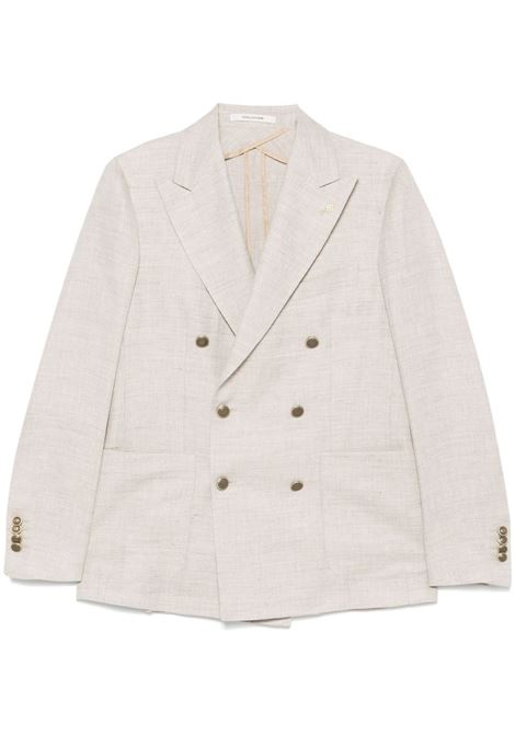 Light beige double-breasted blazer Tagliatore - men