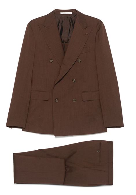 Chocolate brown wool suit Tagliatore - men