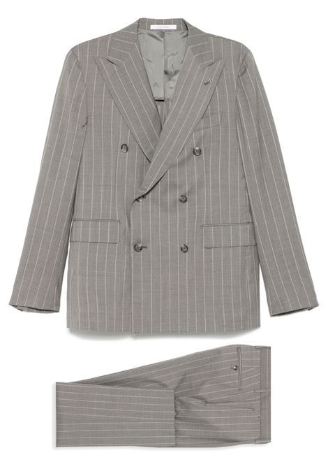 Grey striped double-breasted suit Tagliatore - men