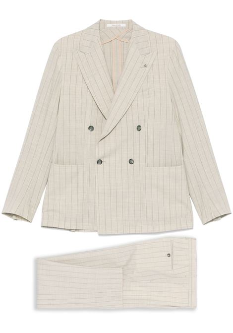 Light beige Montecarlo pinstriped suit Tagliatore - men